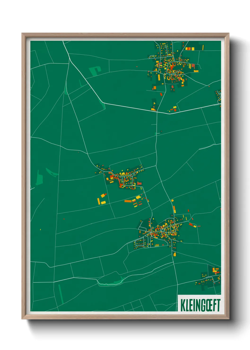Une affiche de carte sur Kleingœft