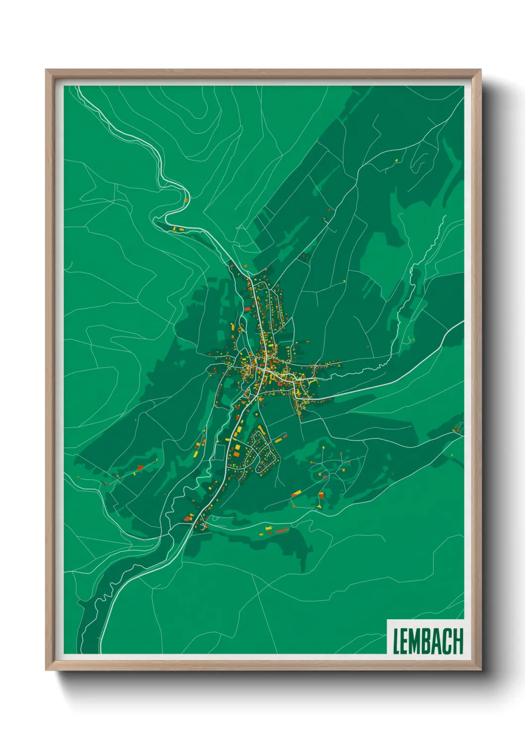 Une affiche de carte sur Lembach