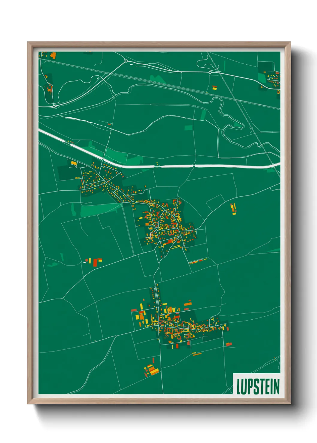 Une affiche de carte sur Lupstein