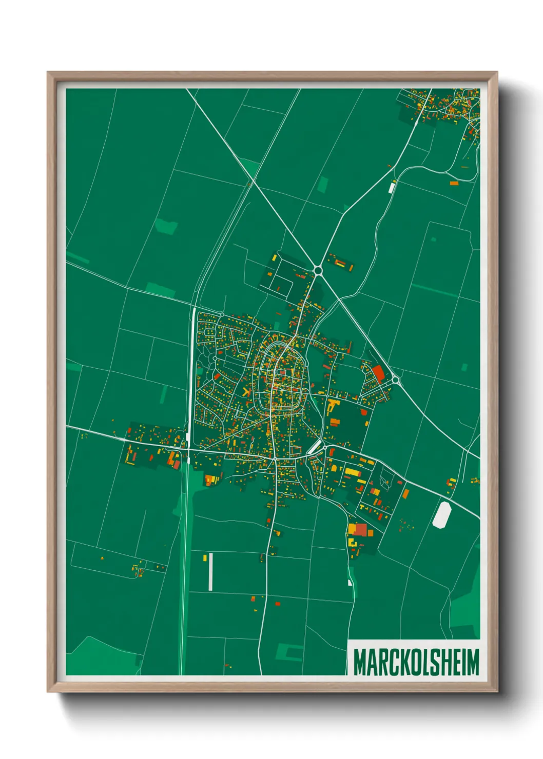 Une affiche de carte sur Marckolsheim