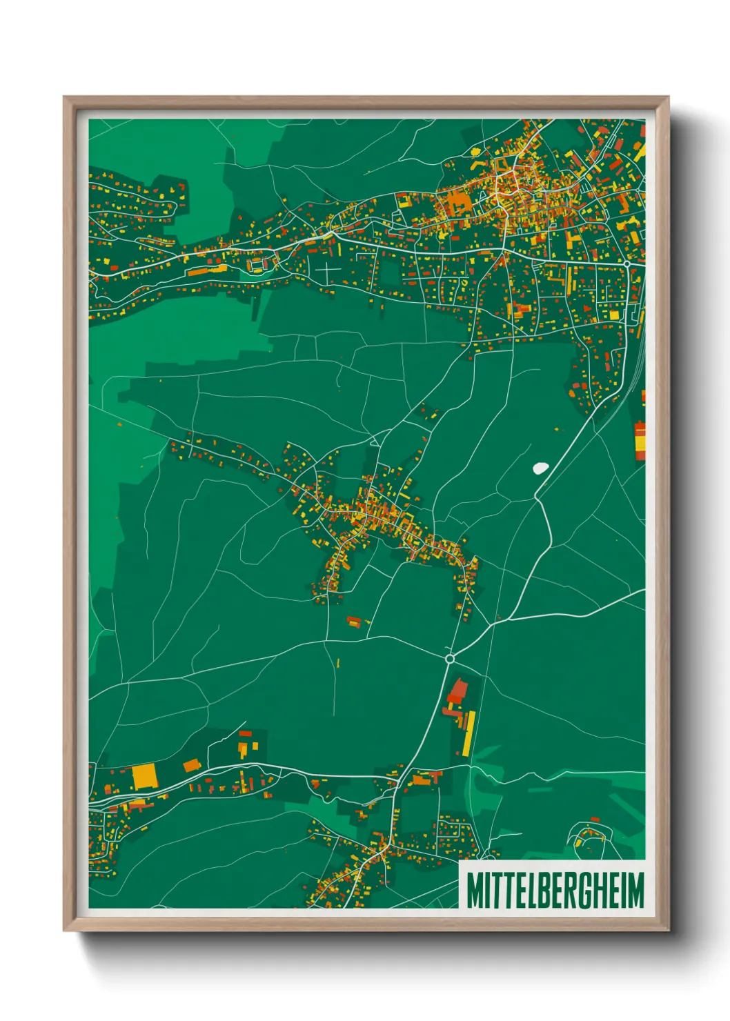 Une affiche de carte sur Mittelbergheim