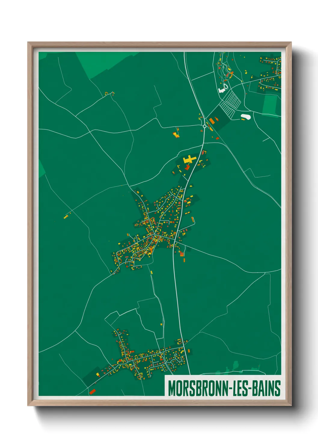 Une affiche de carte sur Morsbronn-les-Bains