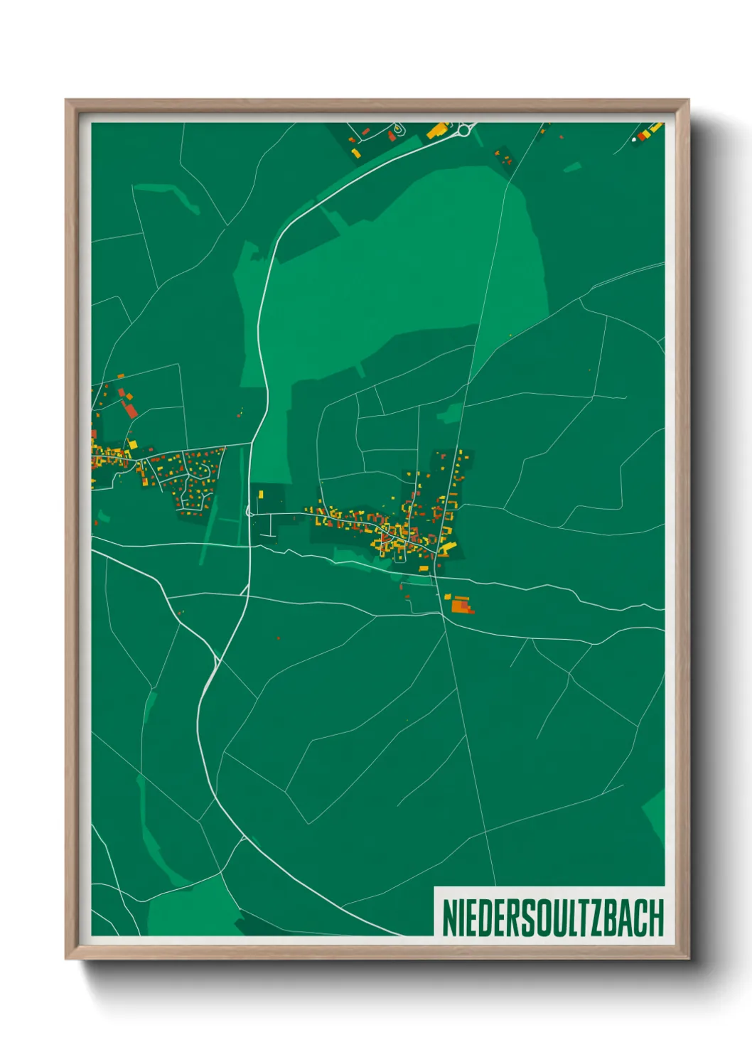 Une affiche de carte sur Niedersoultzbach
