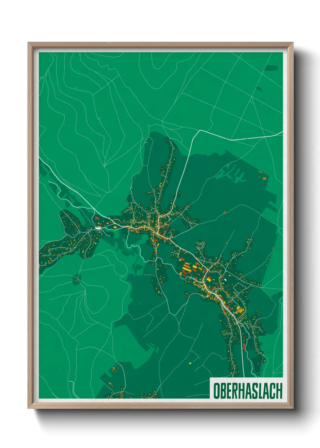 Une affiche de carte sur Oberhaslach