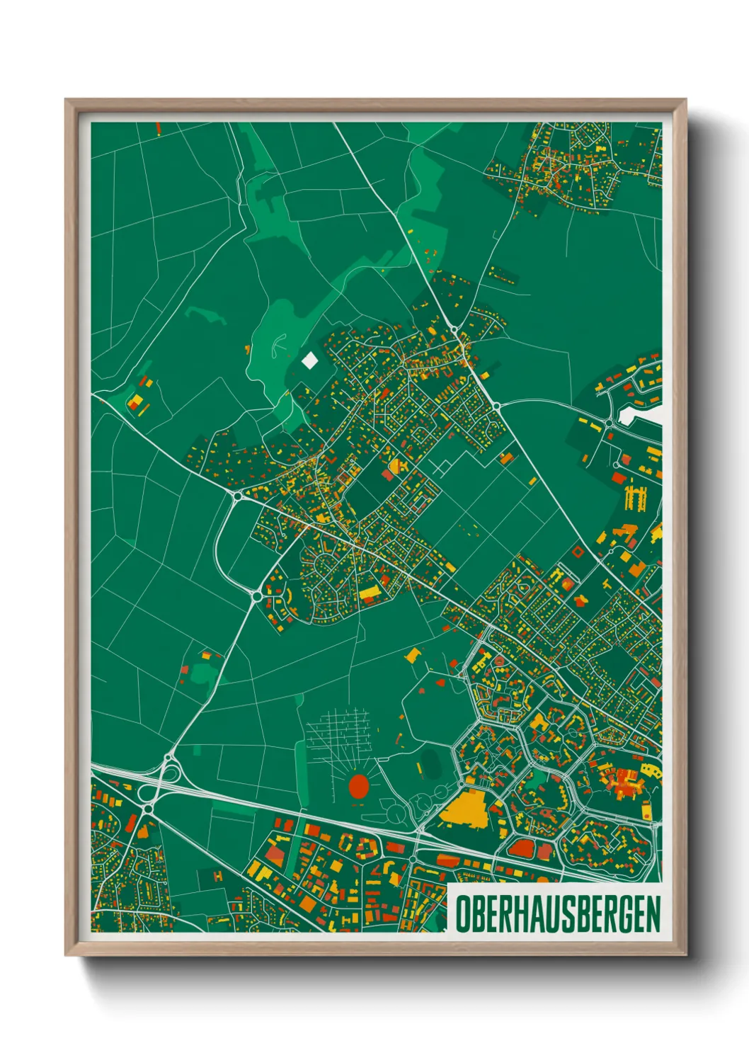 Une affiche de carte sur Oberhausbergen