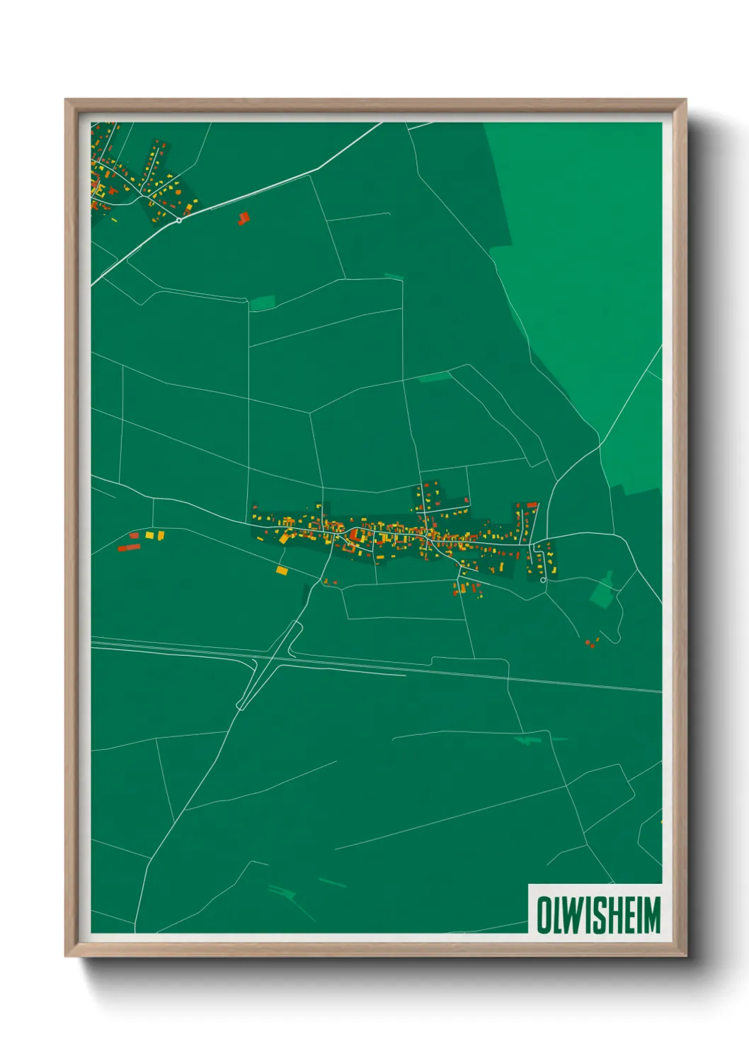 Une affiche de carte sur Olwisheim