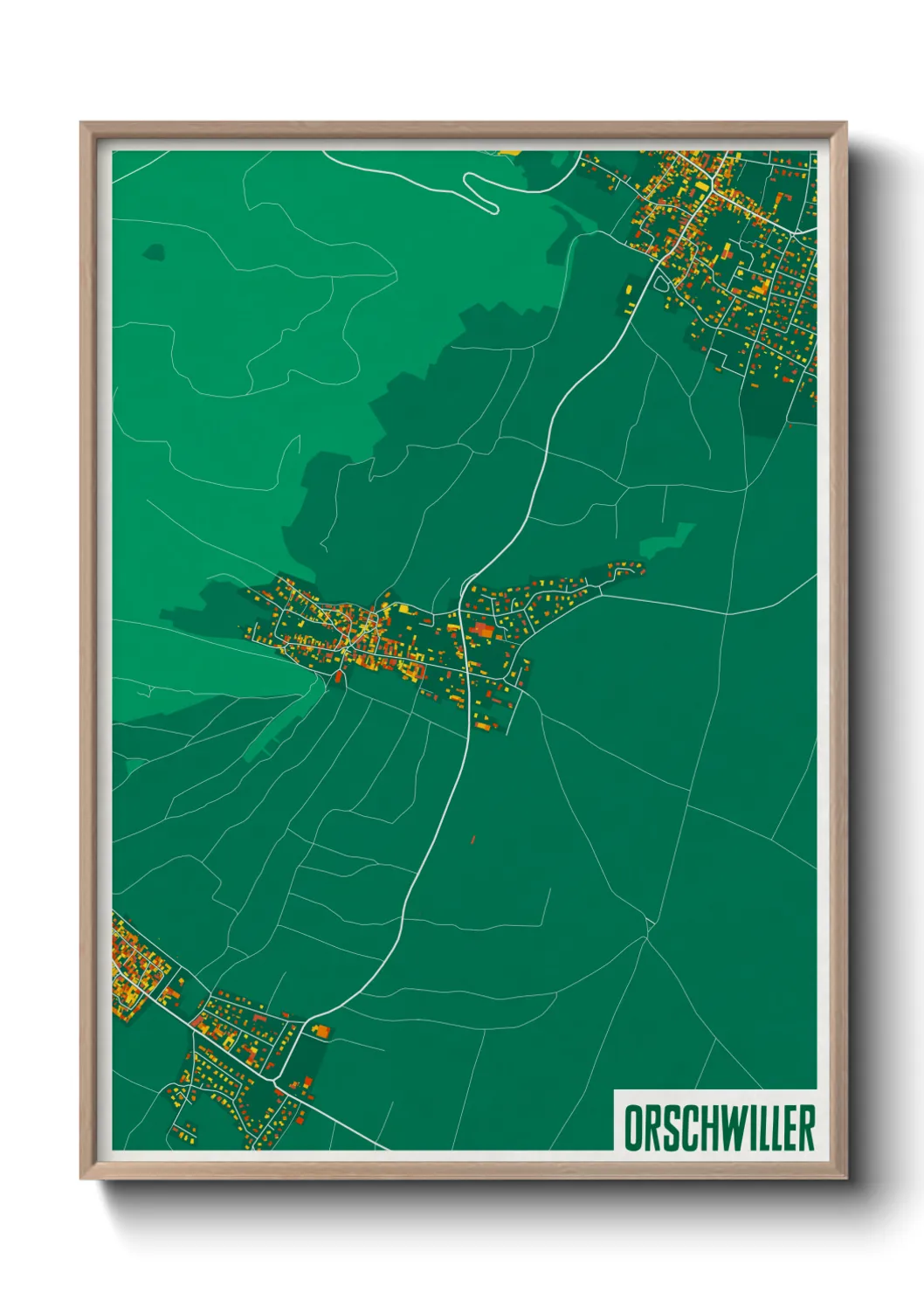 Une affiche de carte sur Orschwiller