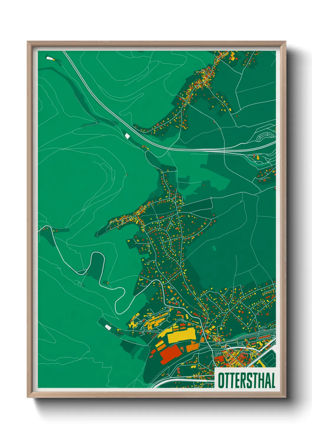Une affiche de carte sur Ottersthal