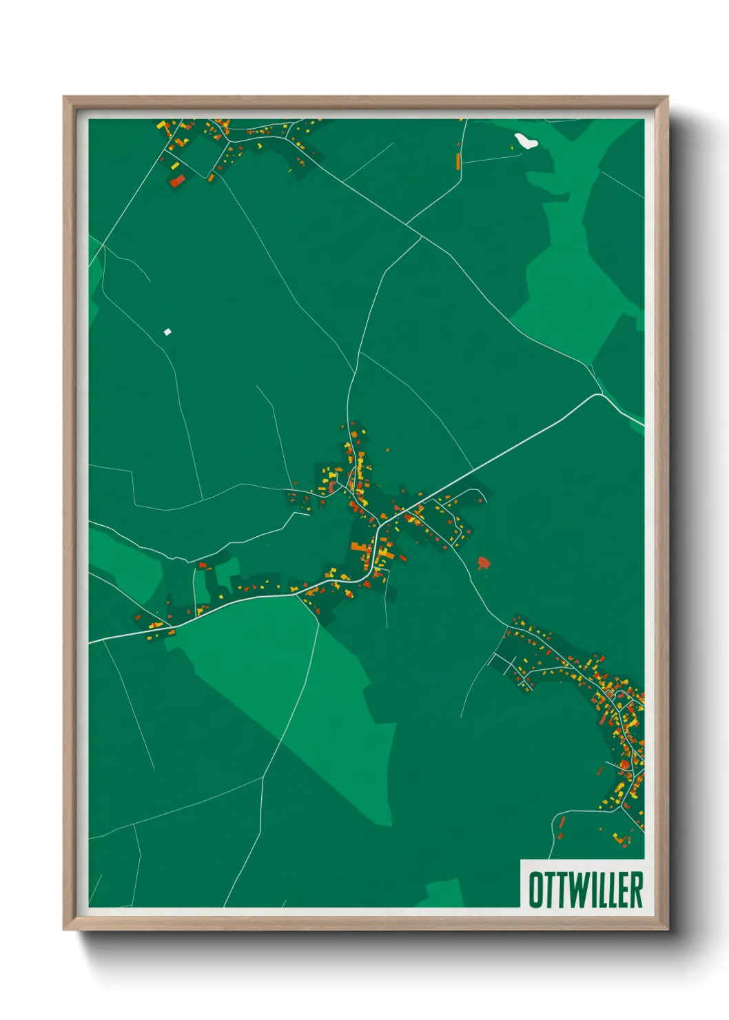 Une affiche de carte sur Ottwiller