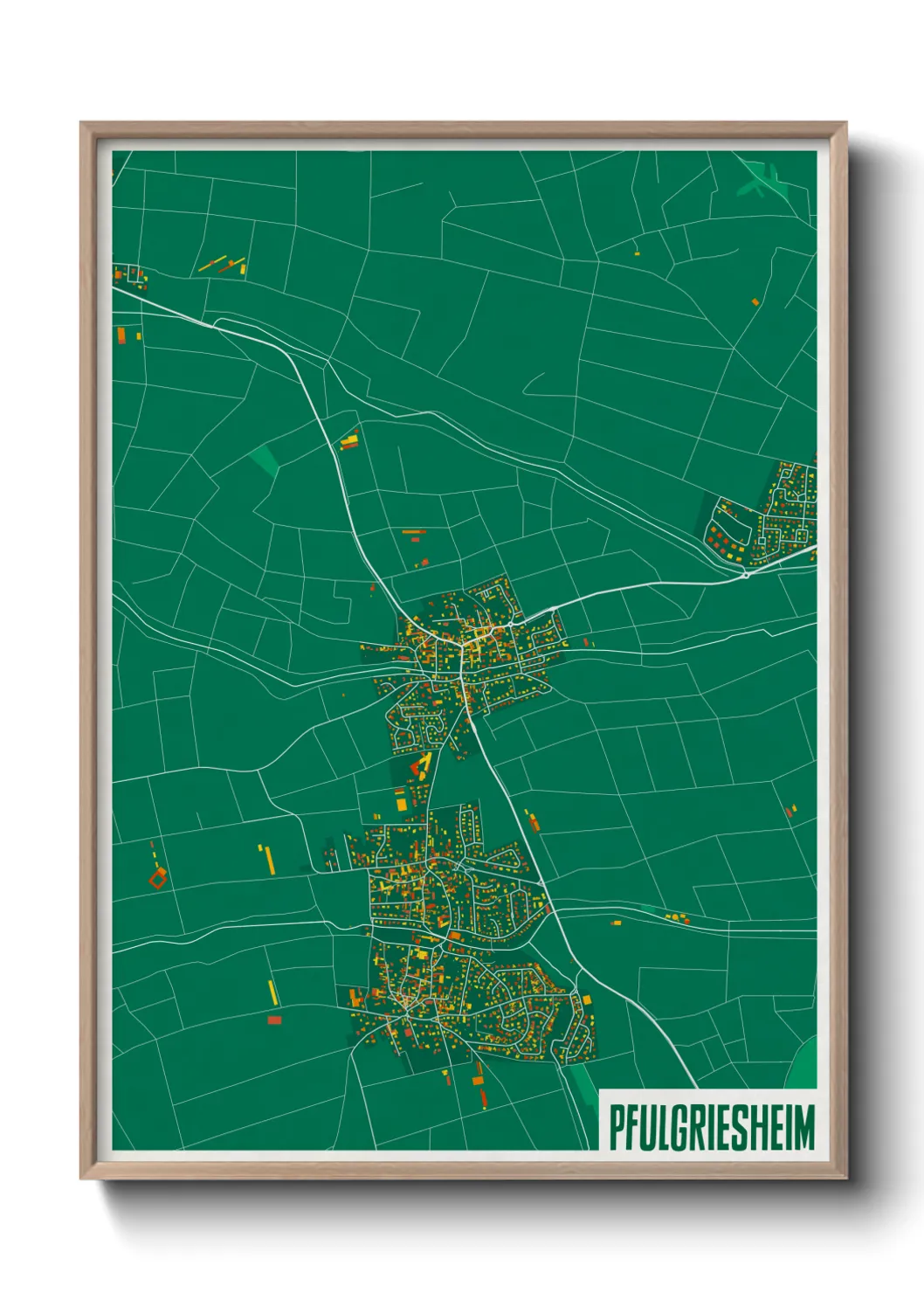 Une affiche de carte sur Pfulgriesheim