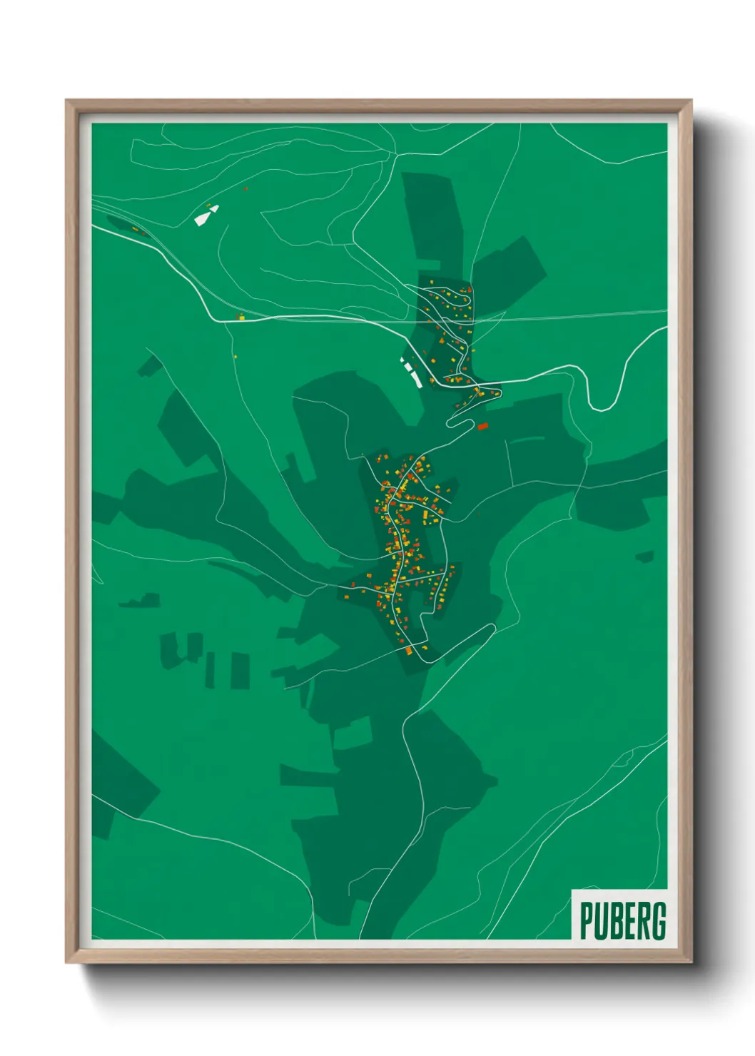 Une affiche de carte sur Puberg