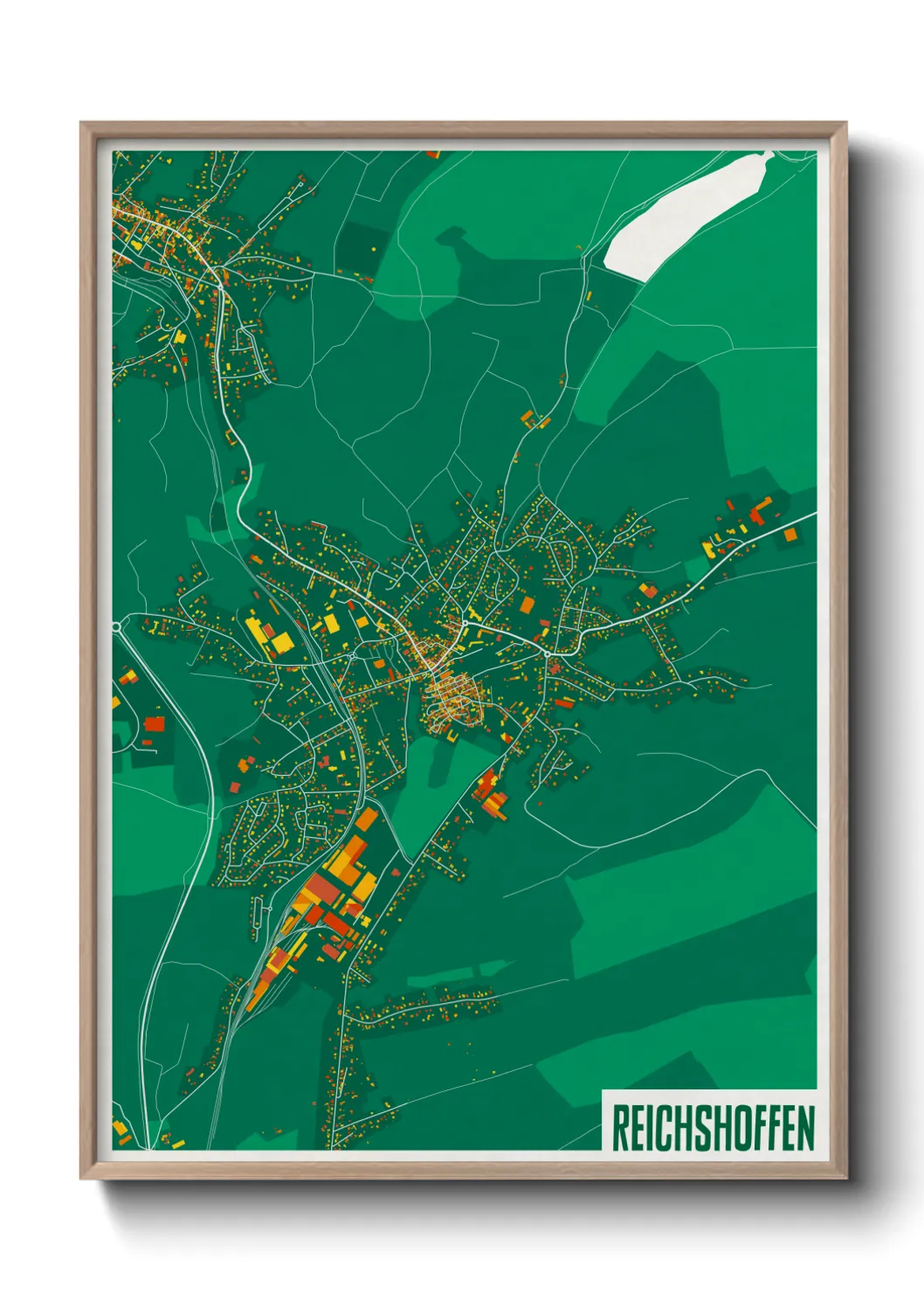 Une affiche de carte sur Reichshoffen