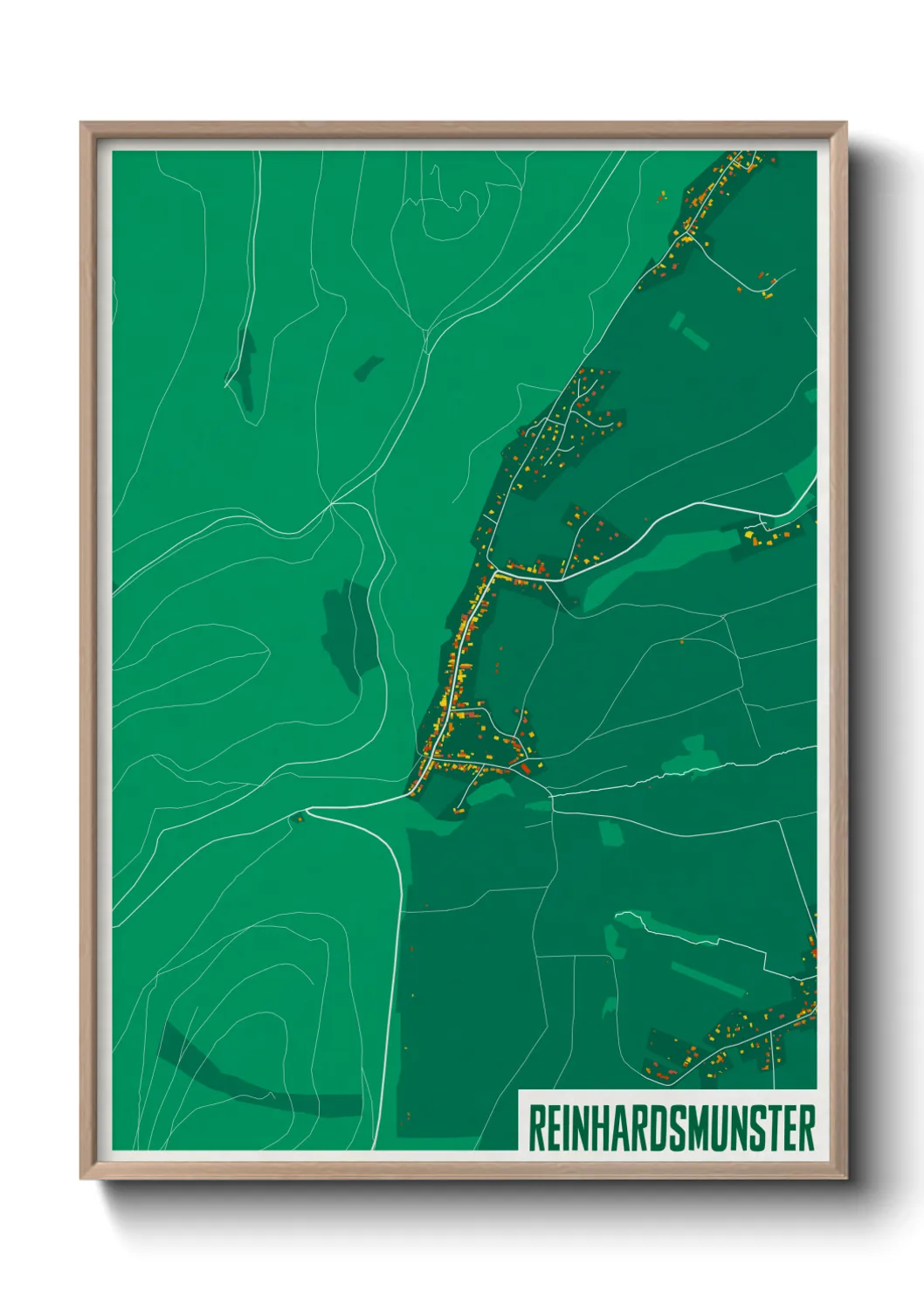 Une affiche de carte sur Reinhardsmunster