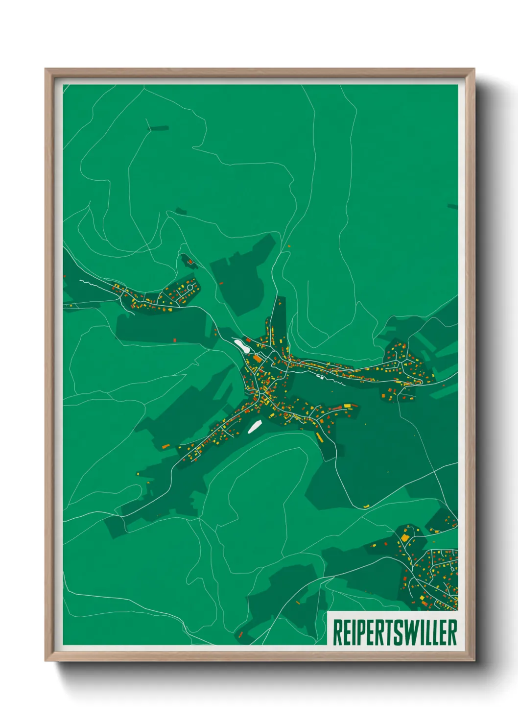 Une affiche de carte sur Reipertswiller