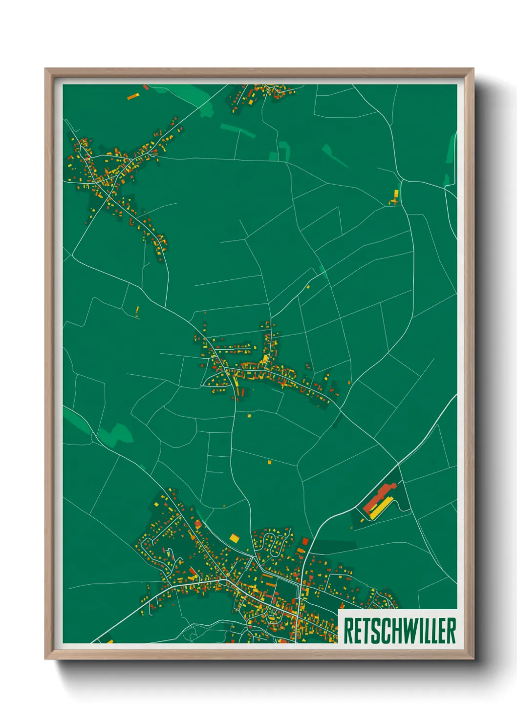 Une affiche de carte sur Retschwiller