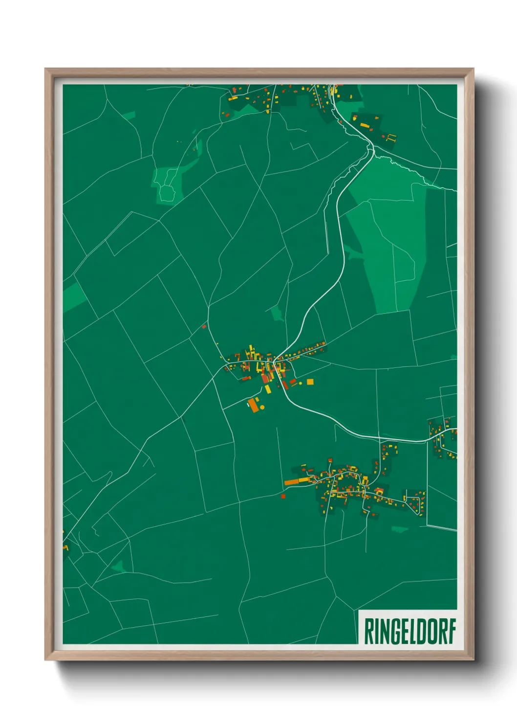 Une affiche de carte sur Ringeldorf