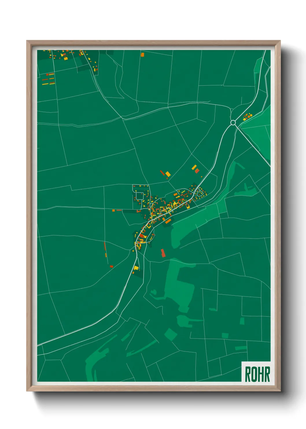 Une affiche de carte sur Rohr