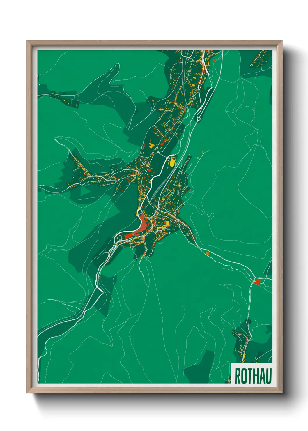 Une affiche de carte sur Rothau