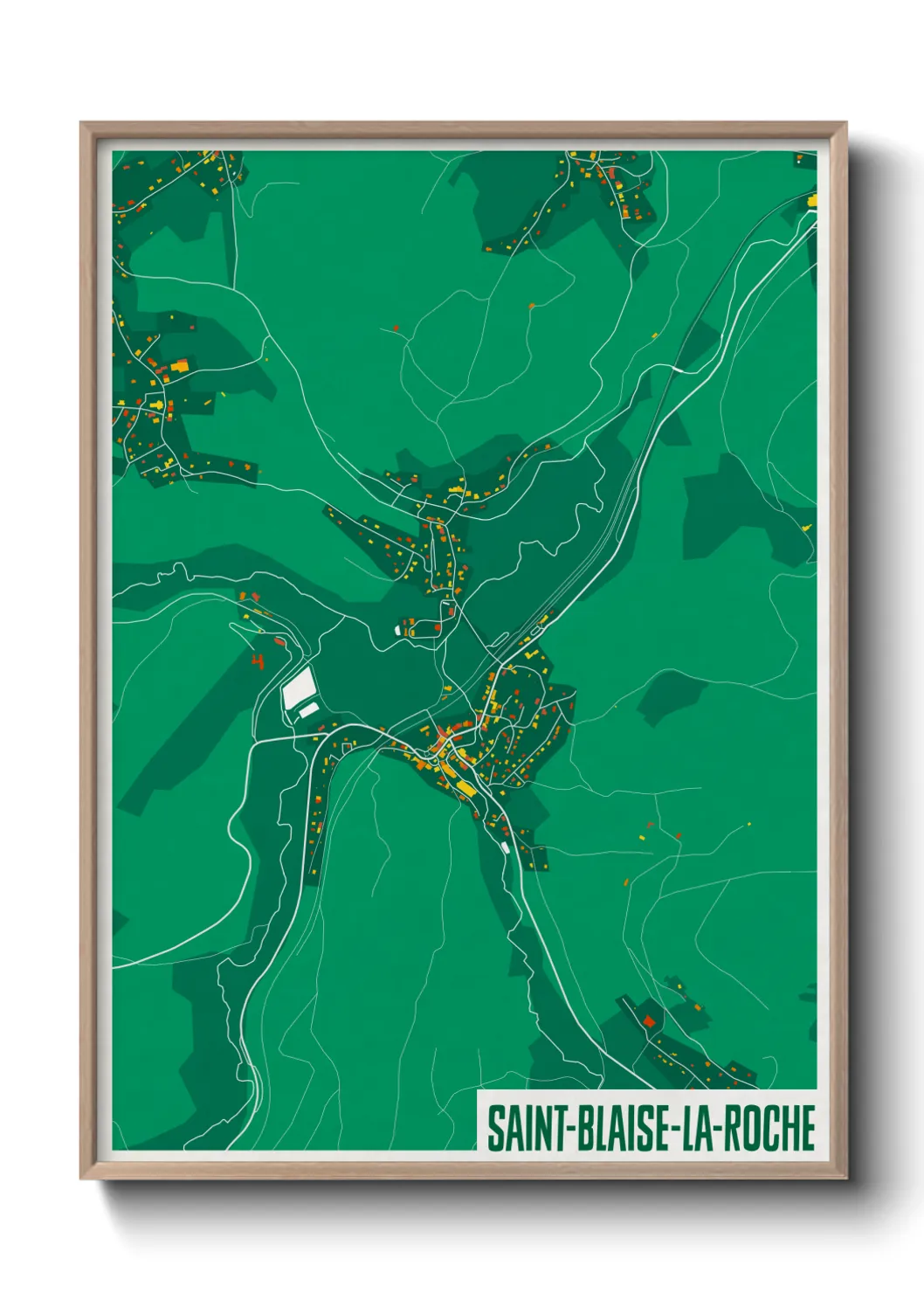 Une affiche de carte sur Saint-Blaise-la-Roche