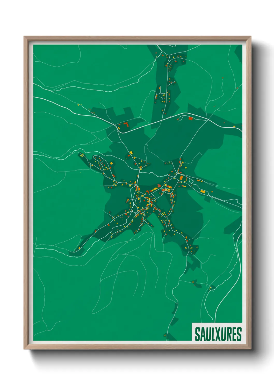 Une affiche de carte sur Saulxures