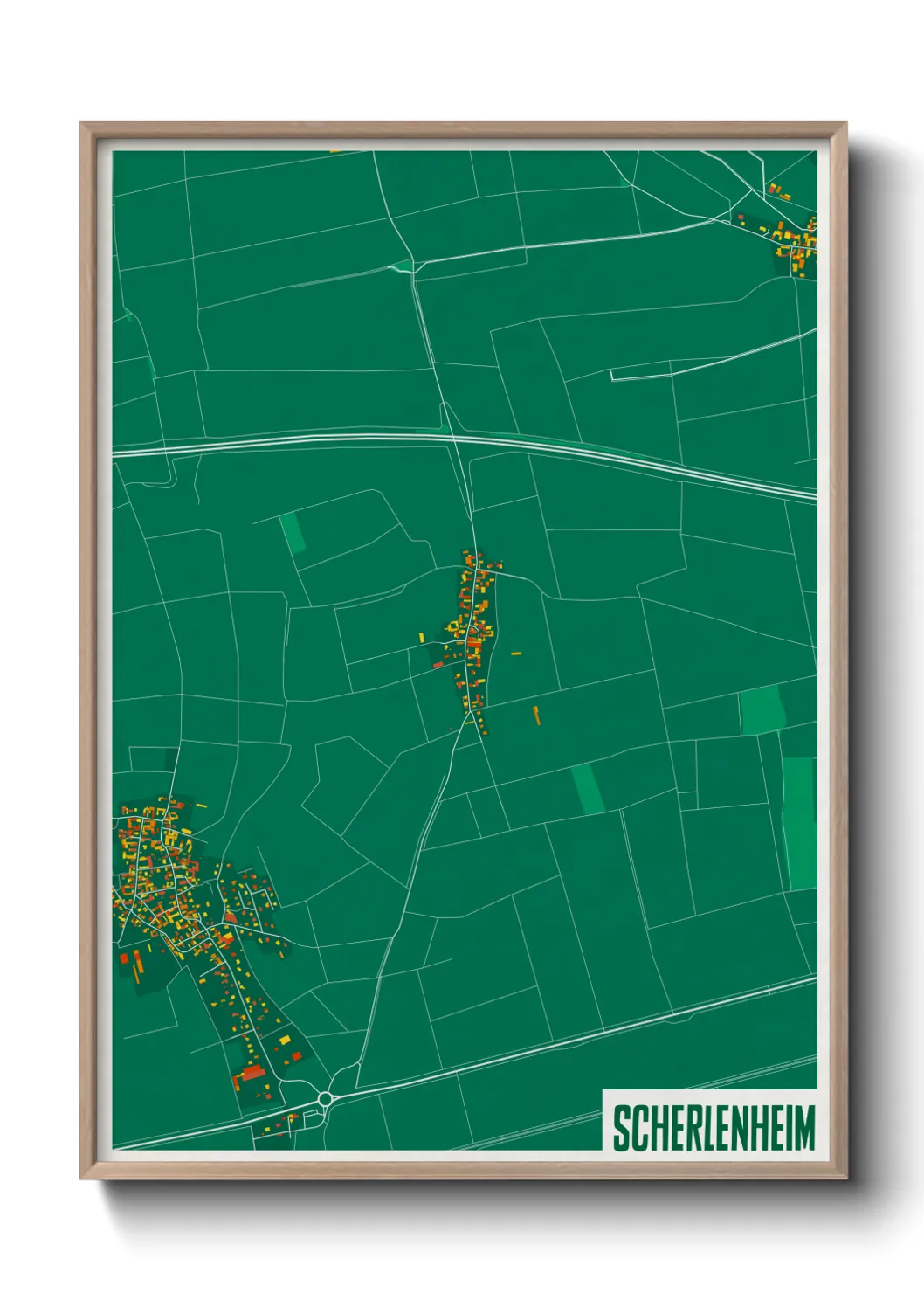 Une affiche de carte sur Scherlenheim