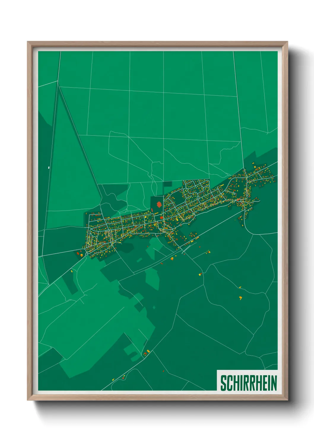 Une affiche de carte sur Schirrhein