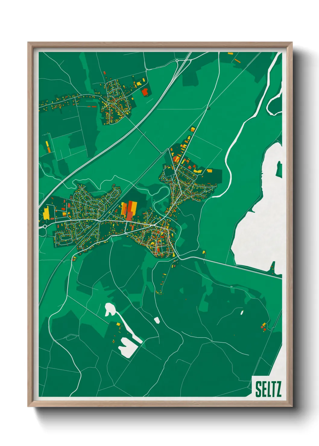 Une affiche de carte sur Seltz