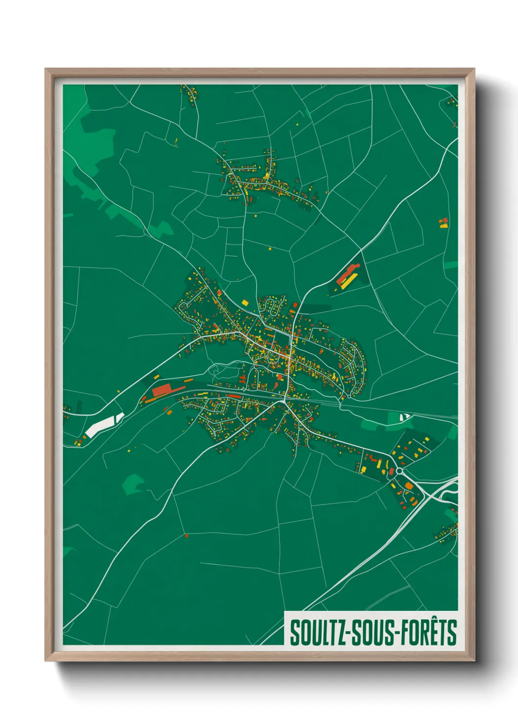 Une affiche de carte sur Soultz-sous-Forêts