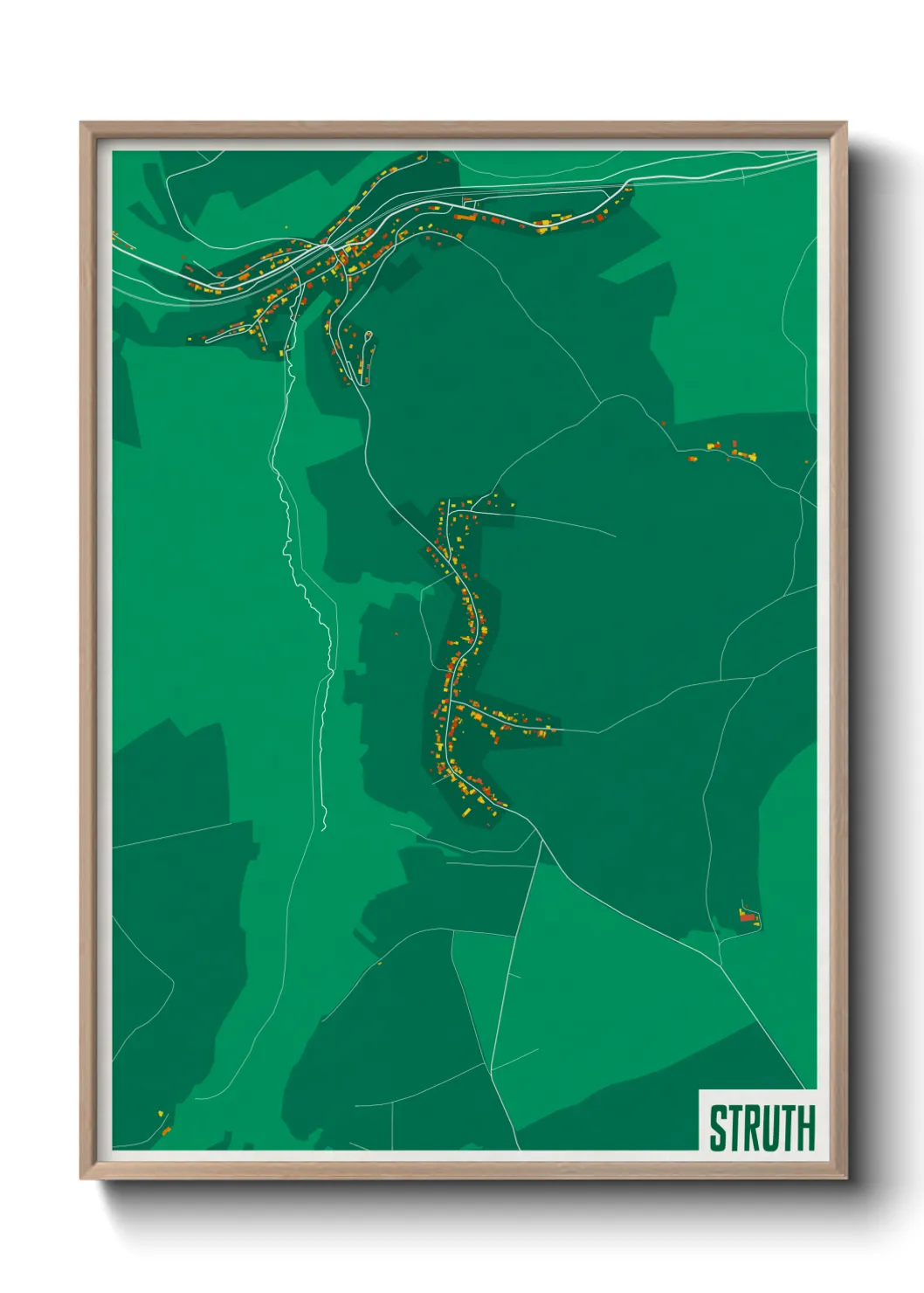 Une affiche de carte sur Struth