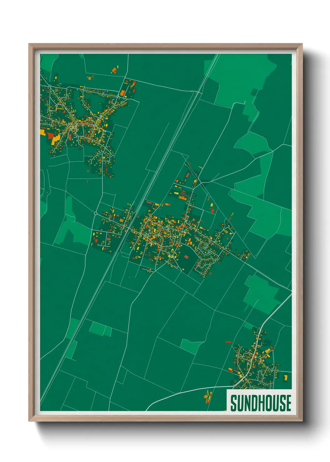 Une affiche de carte sur Sundhouse