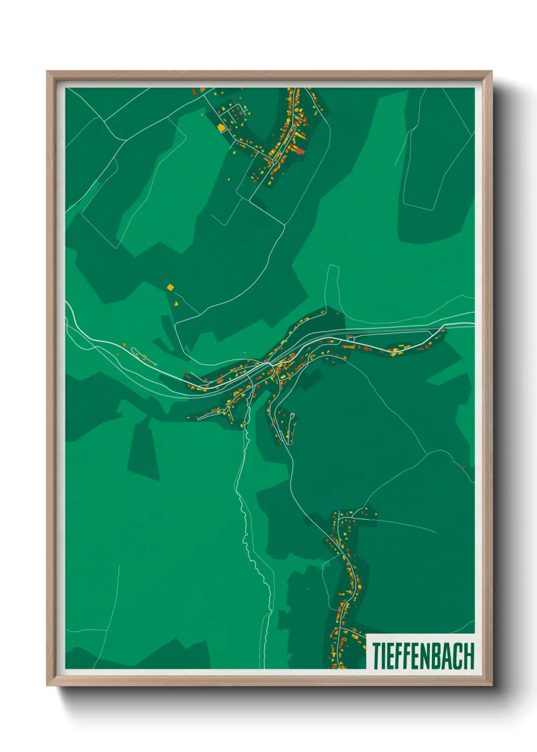 Une affiche de carte sur Tieffenbach