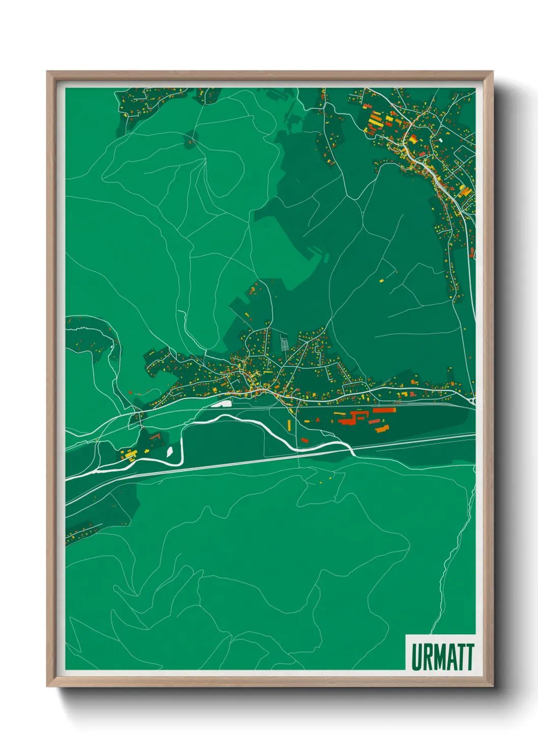 Une affiche de carte sur Urmatt