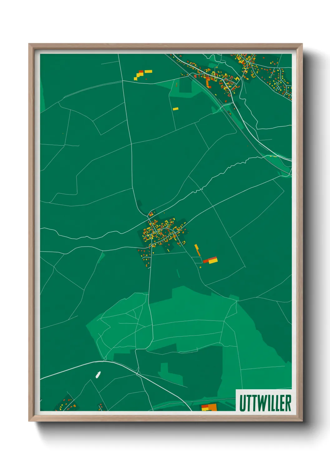 Une affiche de carte sur Uttwiller