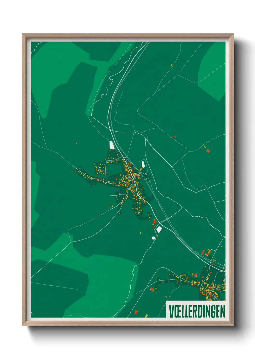 Une affiche de carte sur Vœllerdingen
