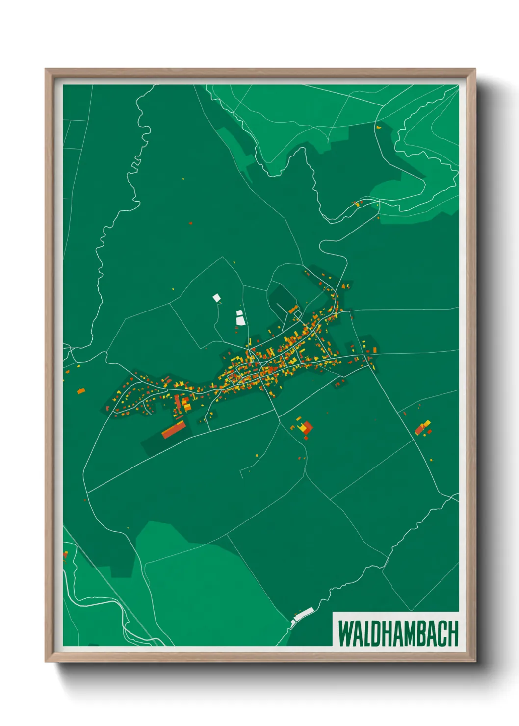 Une affiche de carte sur Waldhambach