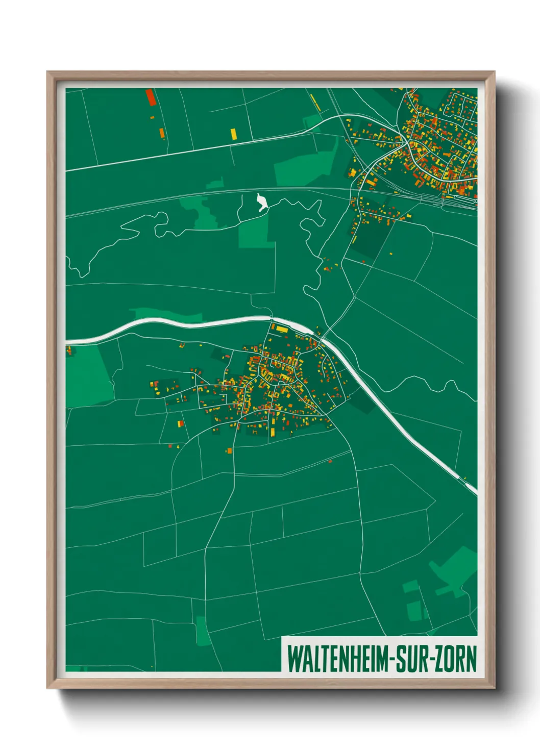 Une affiche de carte sur Waltenheim-sur-Zorn