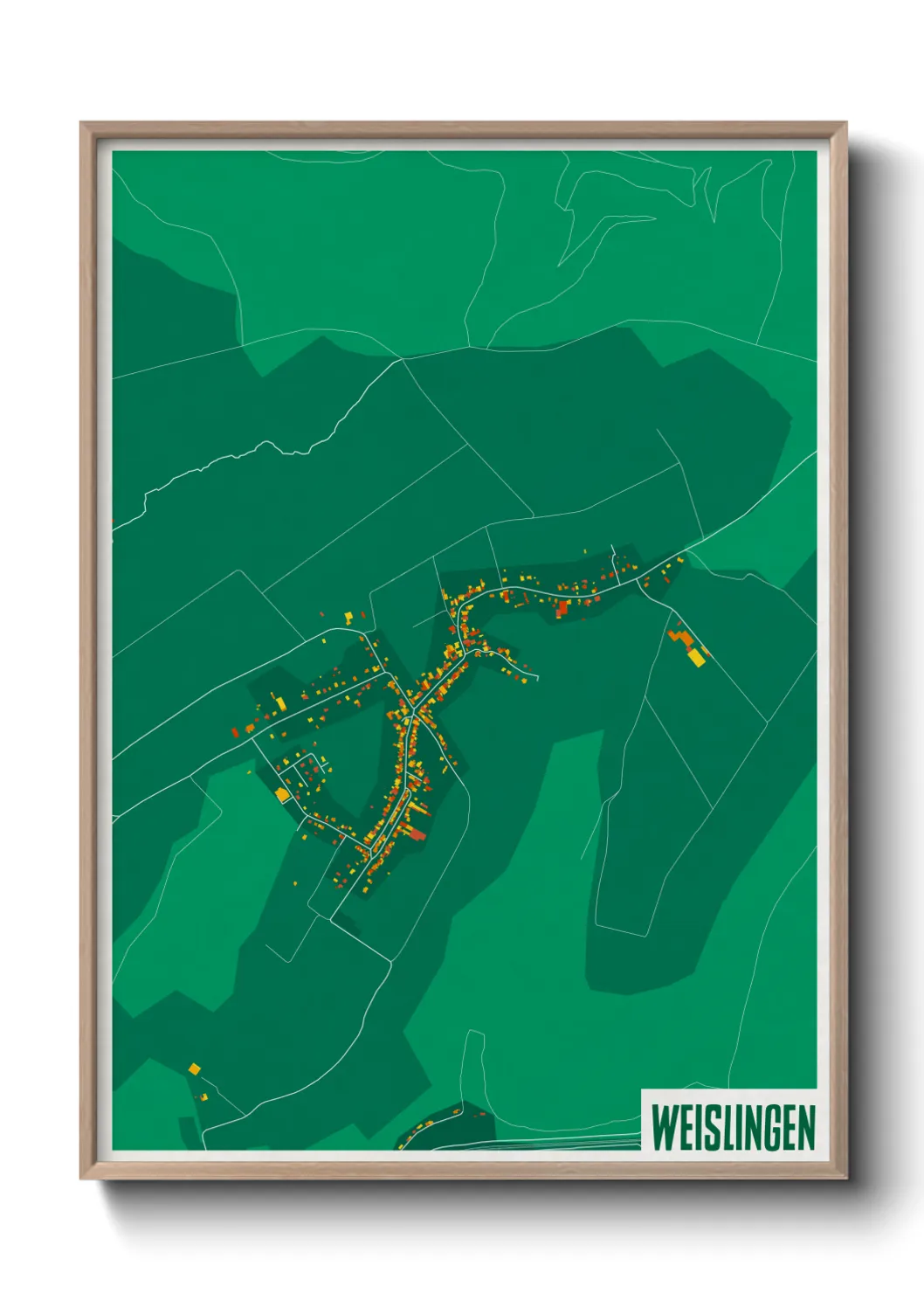 Une affiche de carte sur Weislingen