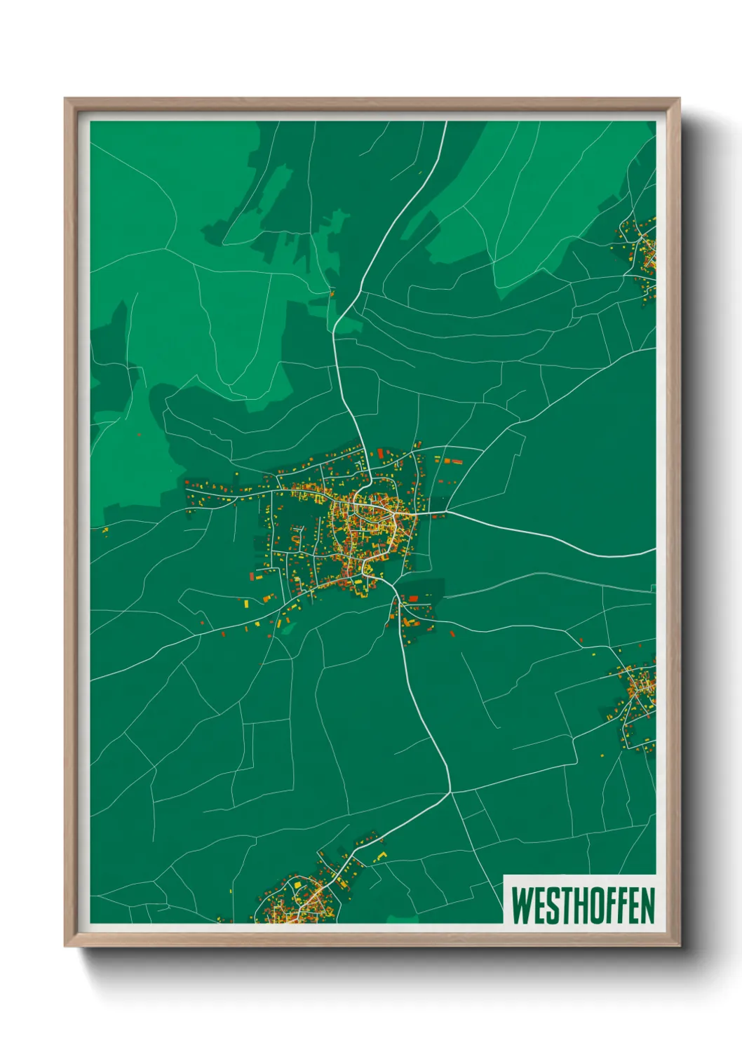 Une affiche de carte sur Westhoffen