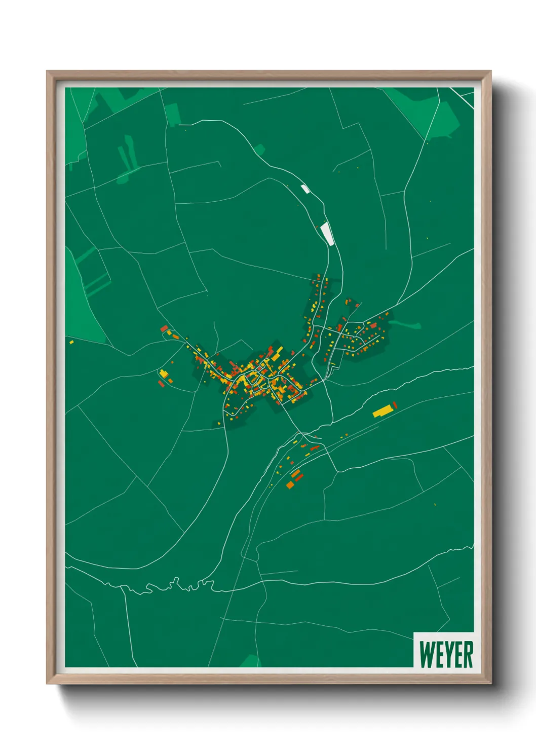Une affiche de carte sur Weyer