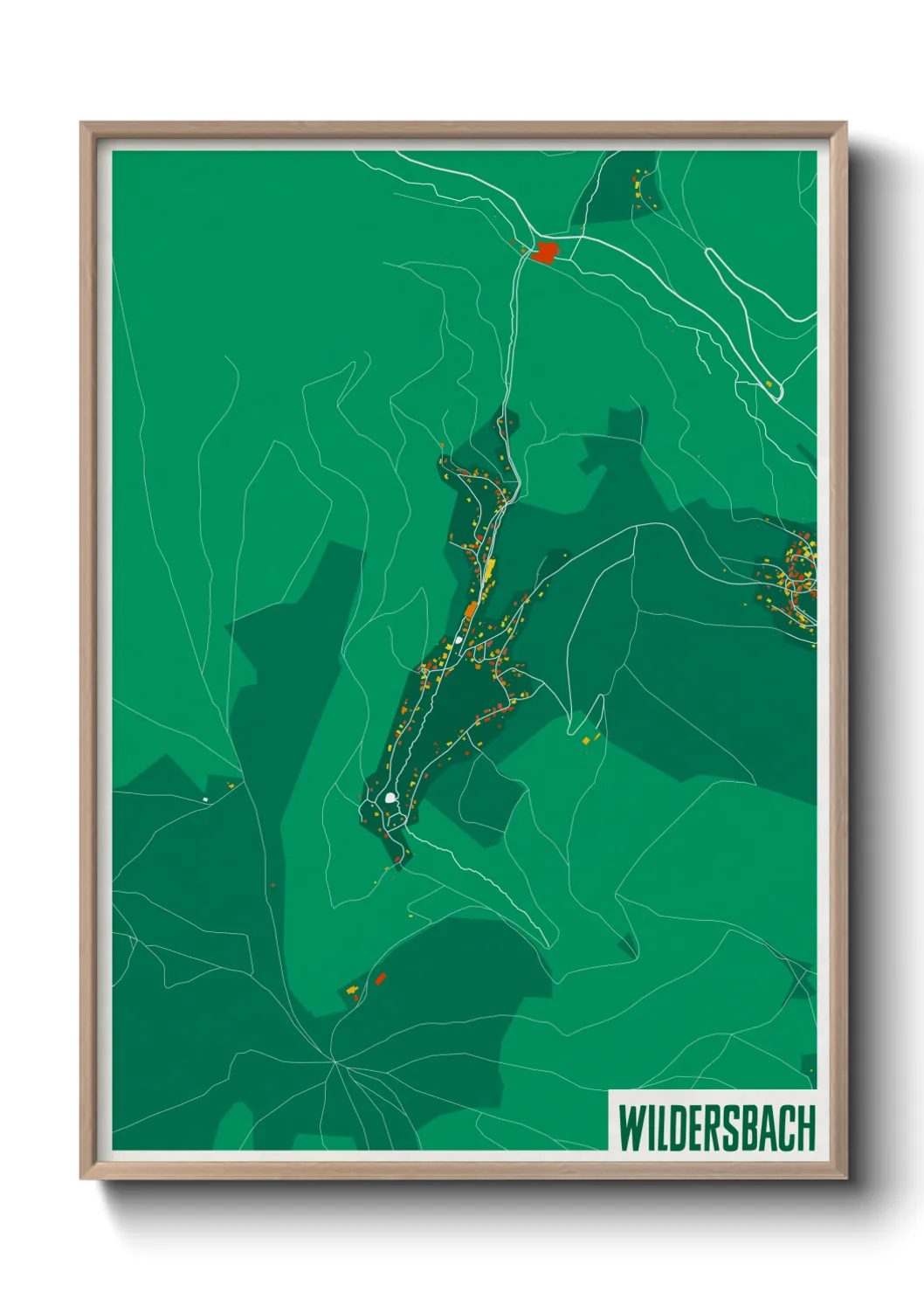 Une affiche de carte sur Wildersbach
