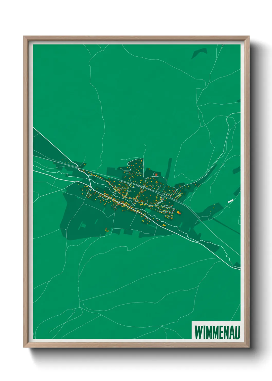 Une affiche de carte sur Wimmenau