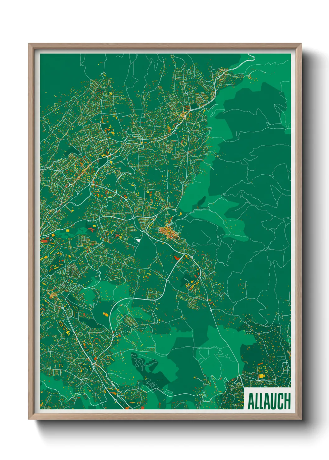 Une affiche de carte sur Allauch