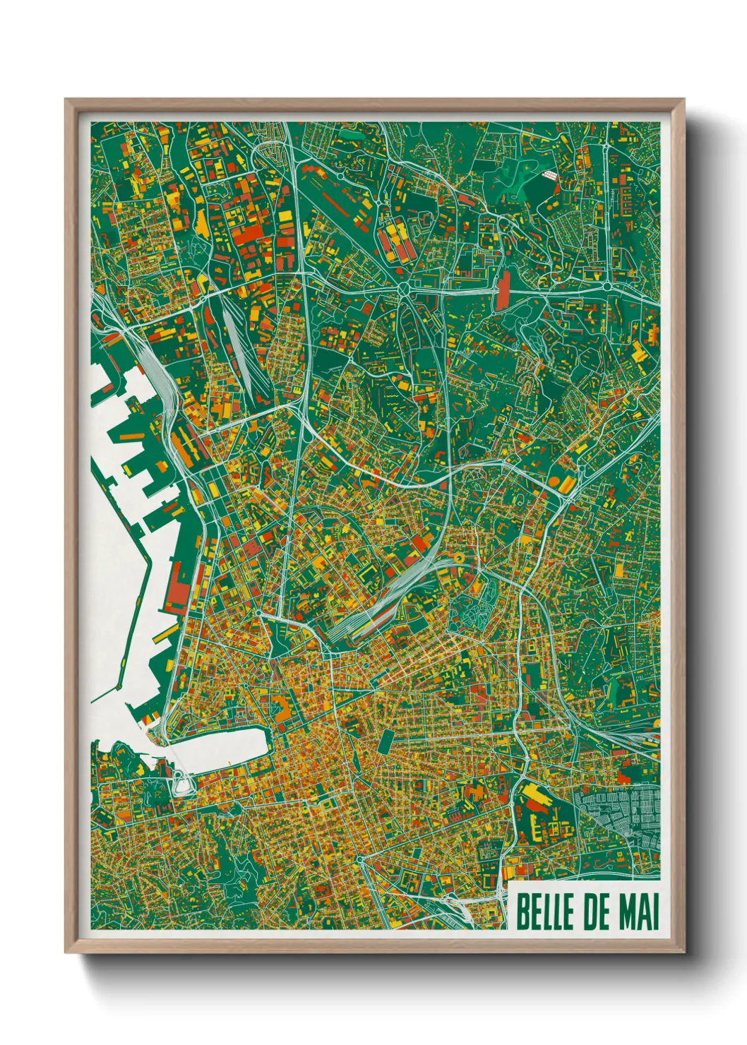 Une affiche de carte sur Belle de Mai