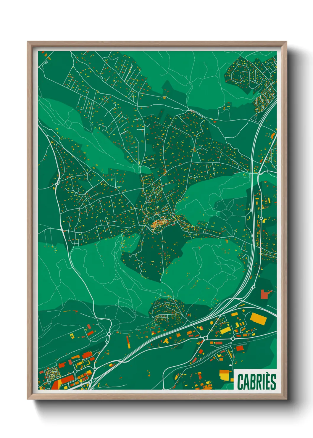 Une affiche de carte sur Cabriès