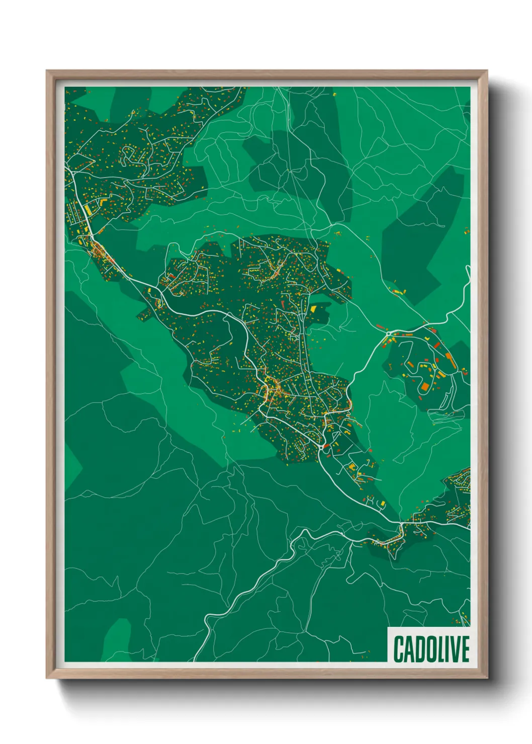 Une affiche de carte sur Cadolive