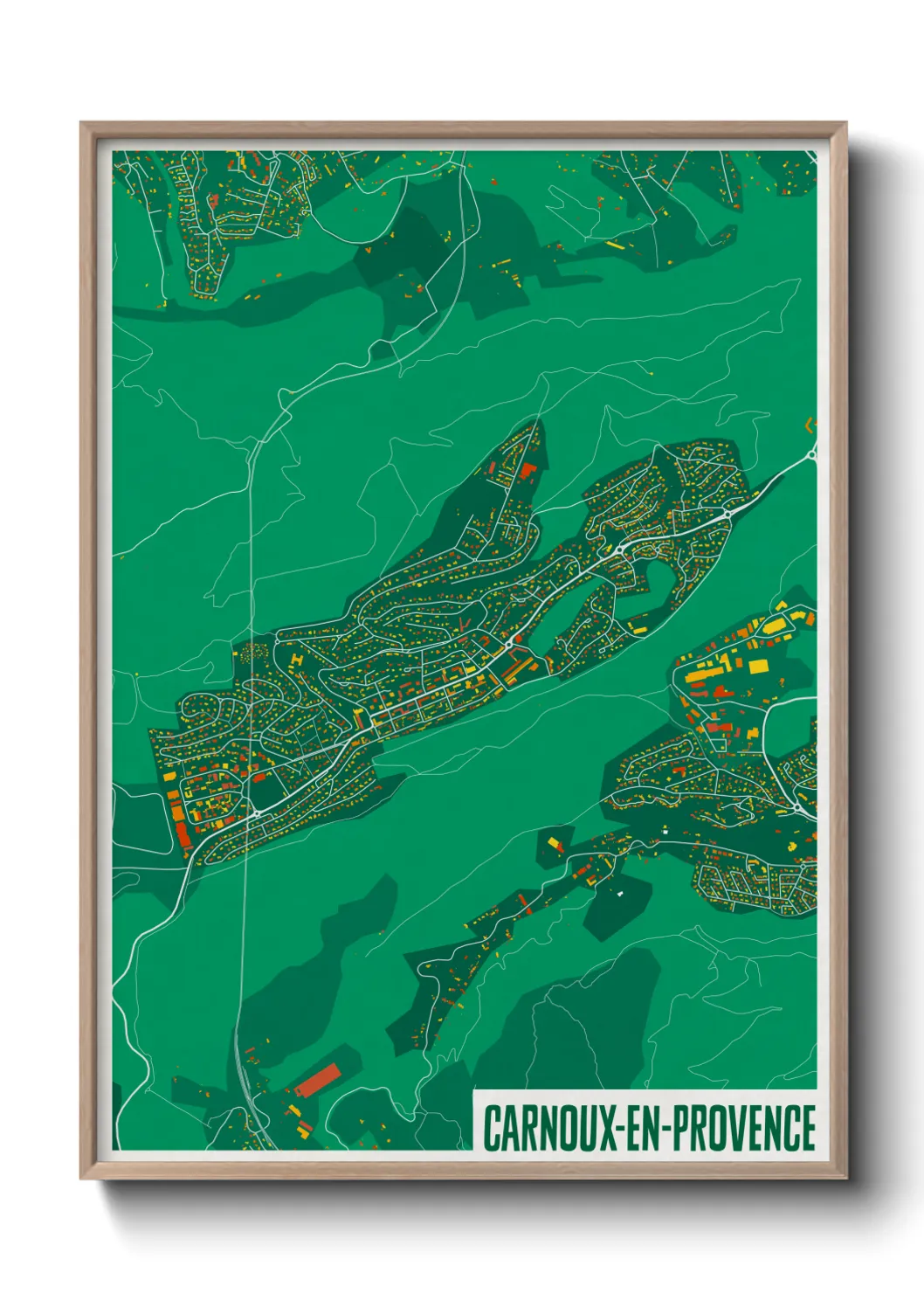 Un poster carteCarnoux-en-Provence