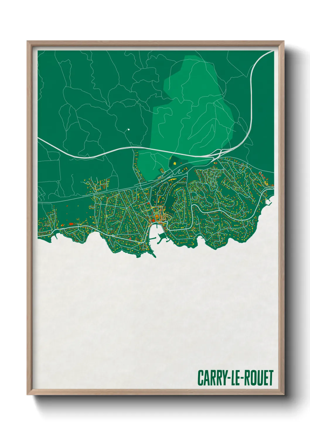 Une affiche de carte sur Carry-le-Rouet