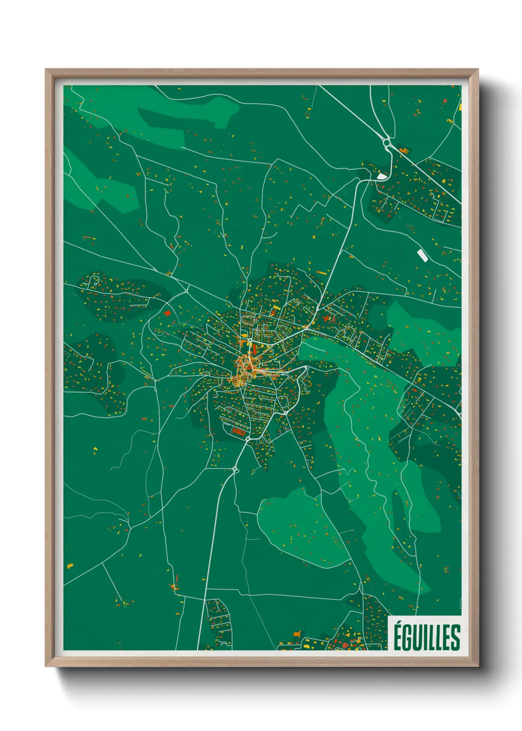 Une affiche de carte sur Éguilles
