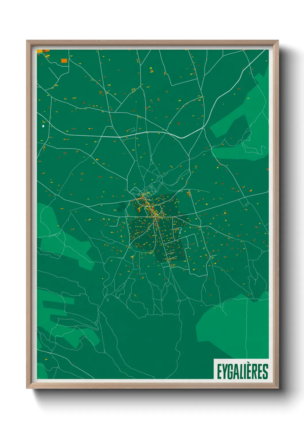 Une affiche de carte sur Eygalières