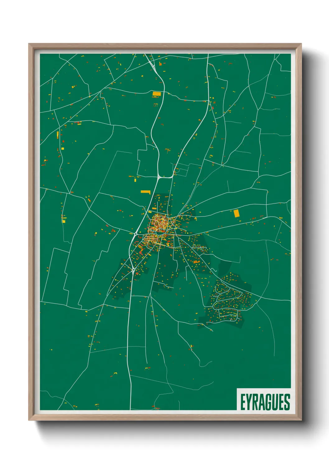Une affiche de carte sur Eyragues